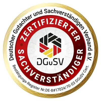 Siegel DGuSV – Zertifizierter Sachverständiger